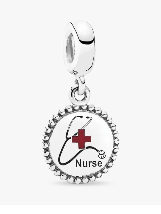 Pandora Jewelry - Pandora Nurse Exclusive Charm | 925 Jewelry | Gift For Her | Red Cross | Pulse